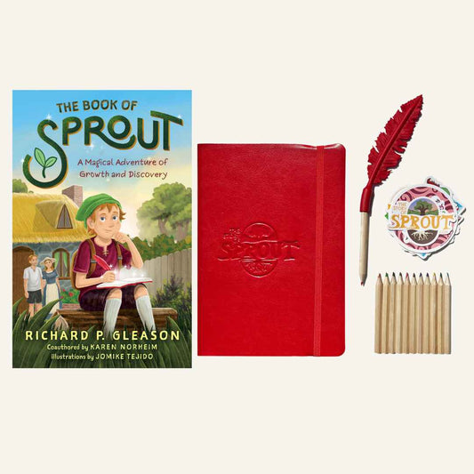 The Little Sprout Gift Box: Paperback Book, Journal, Colored Pencils, Quill and Stickers